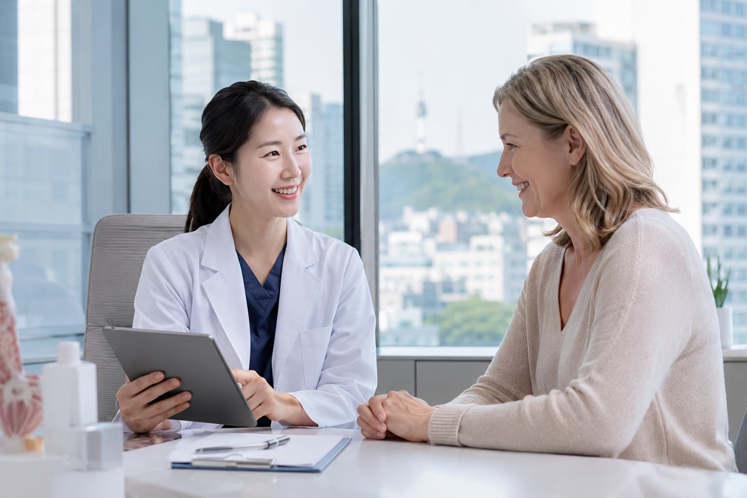 International patient receiving care at a Korean hospital